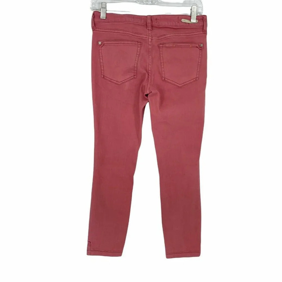 Pilcro And The Letterpress Pants Women's 25P Pink Denim Fit Slit Hem Crop Jeans - Picture 2 of 12